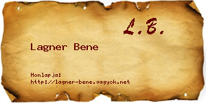 Lagner Bene névjegykártya